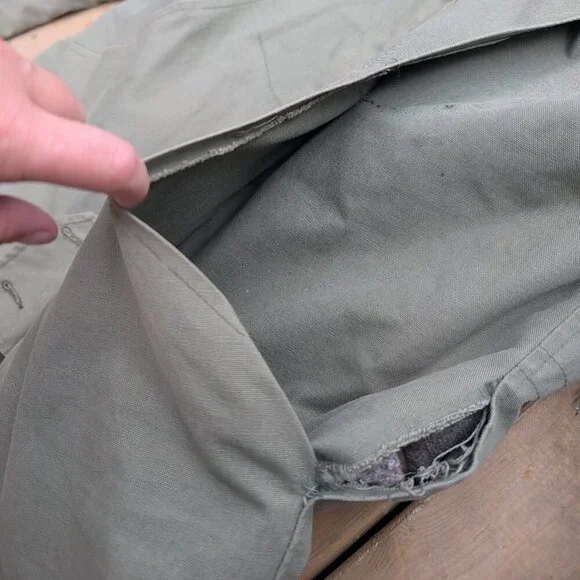 Vintage Canadian Military Army Parka Olive Green Combat Field Jacket Lined - Picture 4 of 12